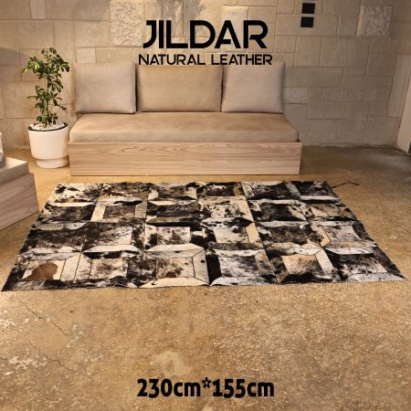 سجاد مربع من الجلد الطبيعي