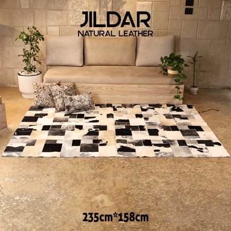 سجاد مربع من الجلد الطبيعي